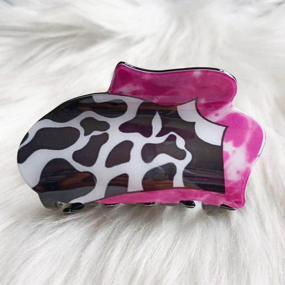 

Print Tongue Cowboy Hat Grab Clip Korean Style Headwear Star Hair Claw Female Hair Accessories K