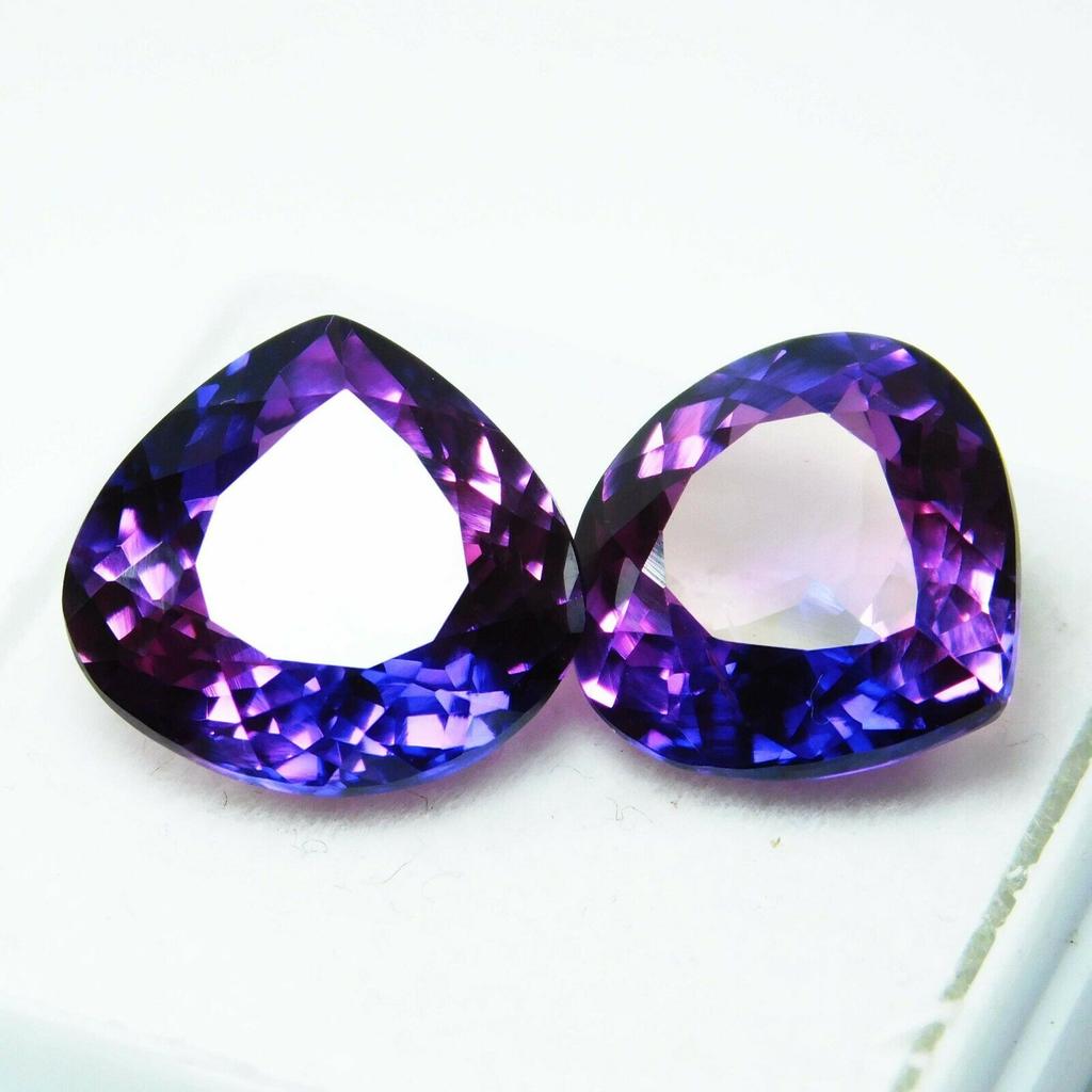 Color Change Natural Sapphire Pear 15 Ct Pair Rare Certified Loose Gemstones