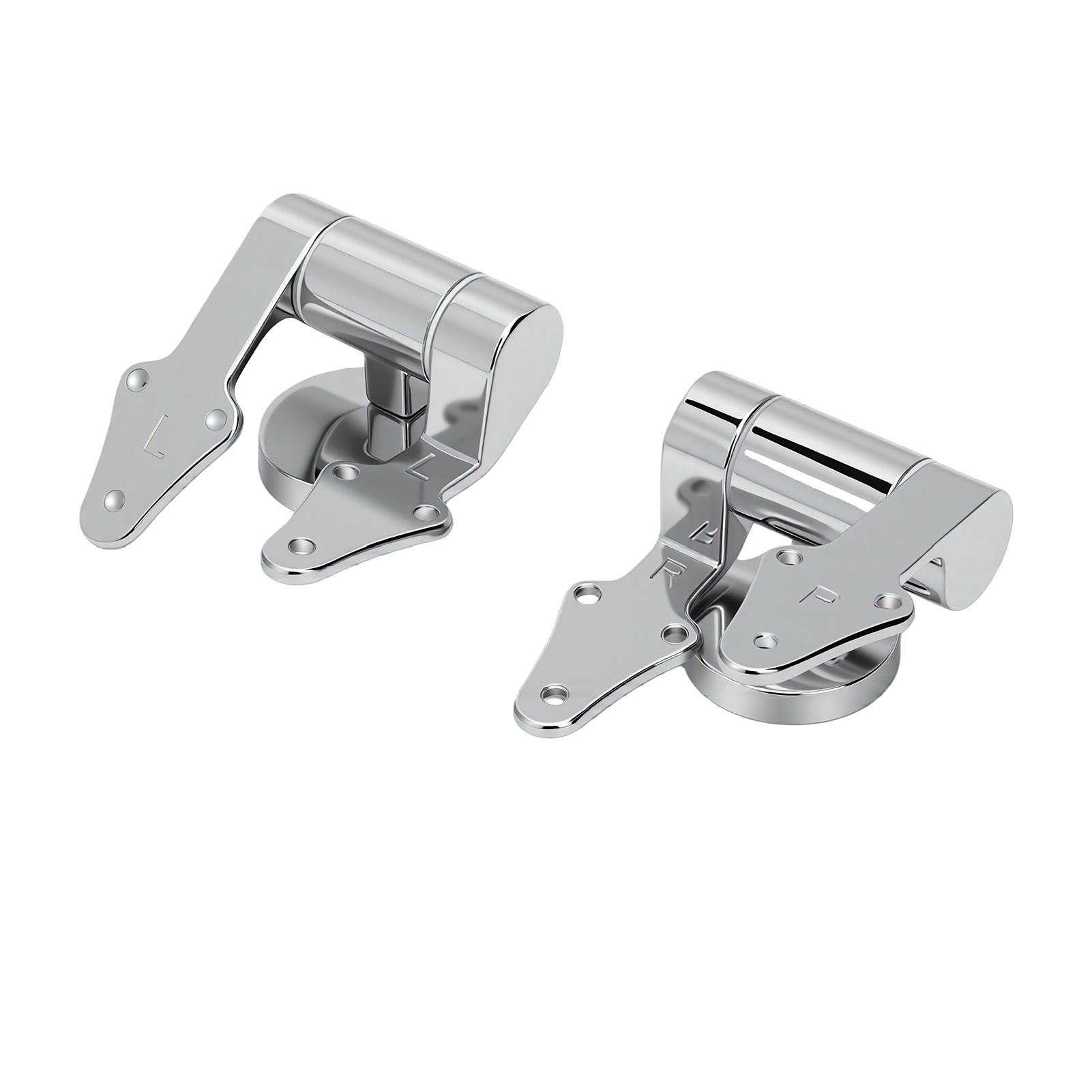 Bisagra de Asiento de Inodoro de Cierre Lento Aleación de Zinc Triángulo Bisagra Amortiguadora para Tapa de Inodoro Arandela Tapa Caída Silenciosa Ferretería gray