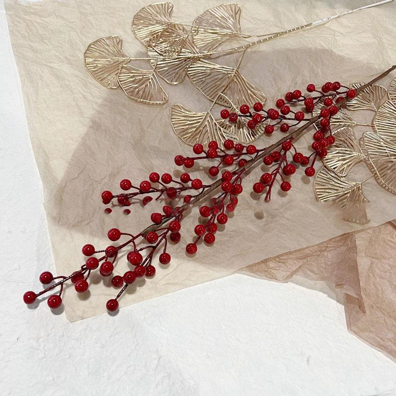 Buchet decorativ de fructe de pădure roșie pentru ornamente pentru camera de zi