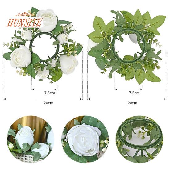 2ks Realistický svícen věnec, umělý věnec pro domácnost