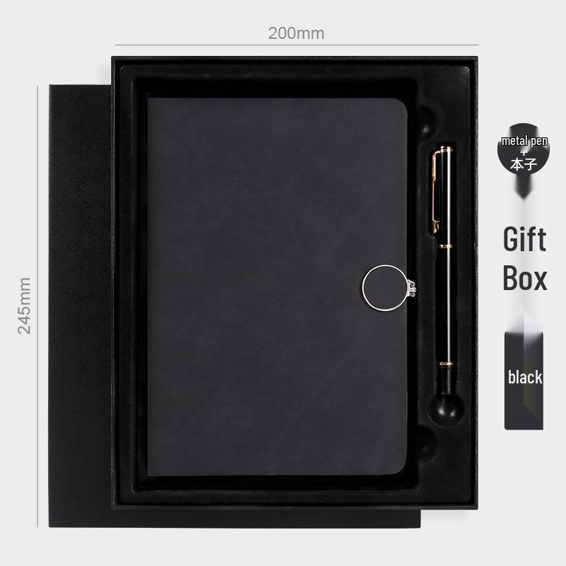 Custom Logo A5 Leather Notebook with Buckle for Business Meetings