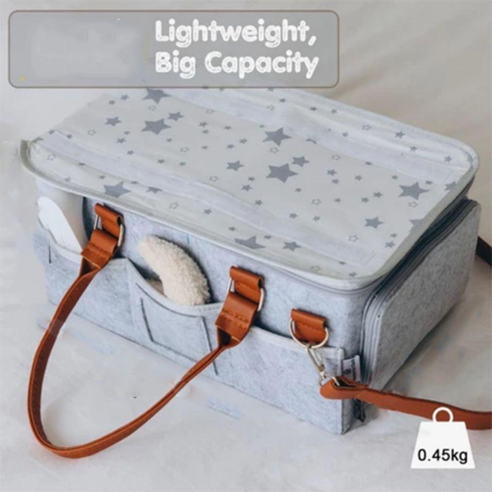 Foldable Design Mommy Tote Bag Felt Cloth Multifunctional Storage  Mommy Storage