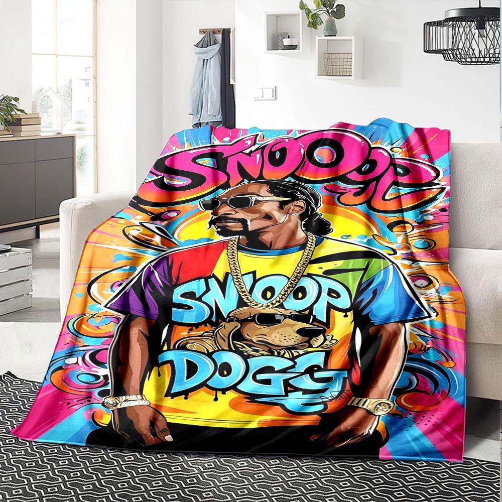 1pc Snoop Dogg Themed Printed Soft and Comfortable Home Blanket, Small Throw Blanket, Nap Blanket, Suitable as a Gift l044