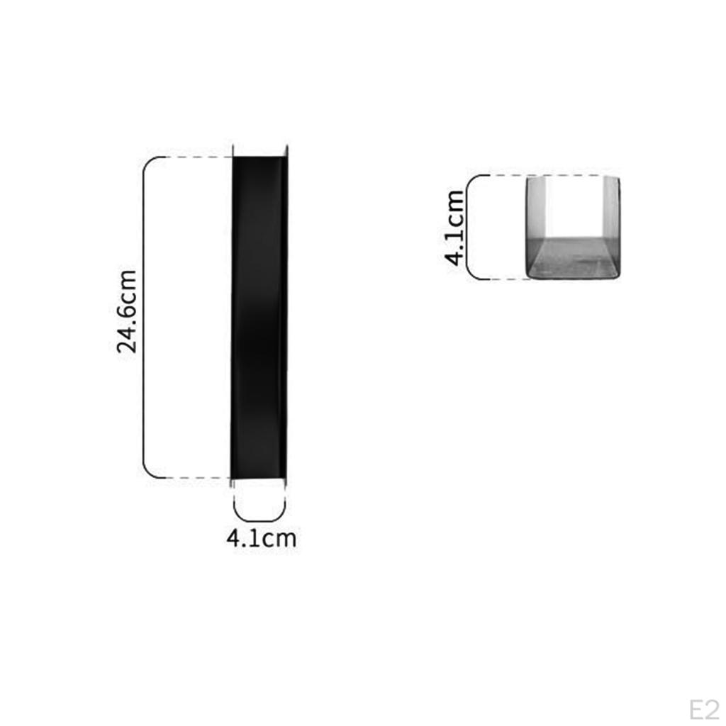 2 Piezas Rectángulo Forma U Cortadores de Galletas para Hornear Acero al Carbono Molde para Galletas de Arándanos Horneado