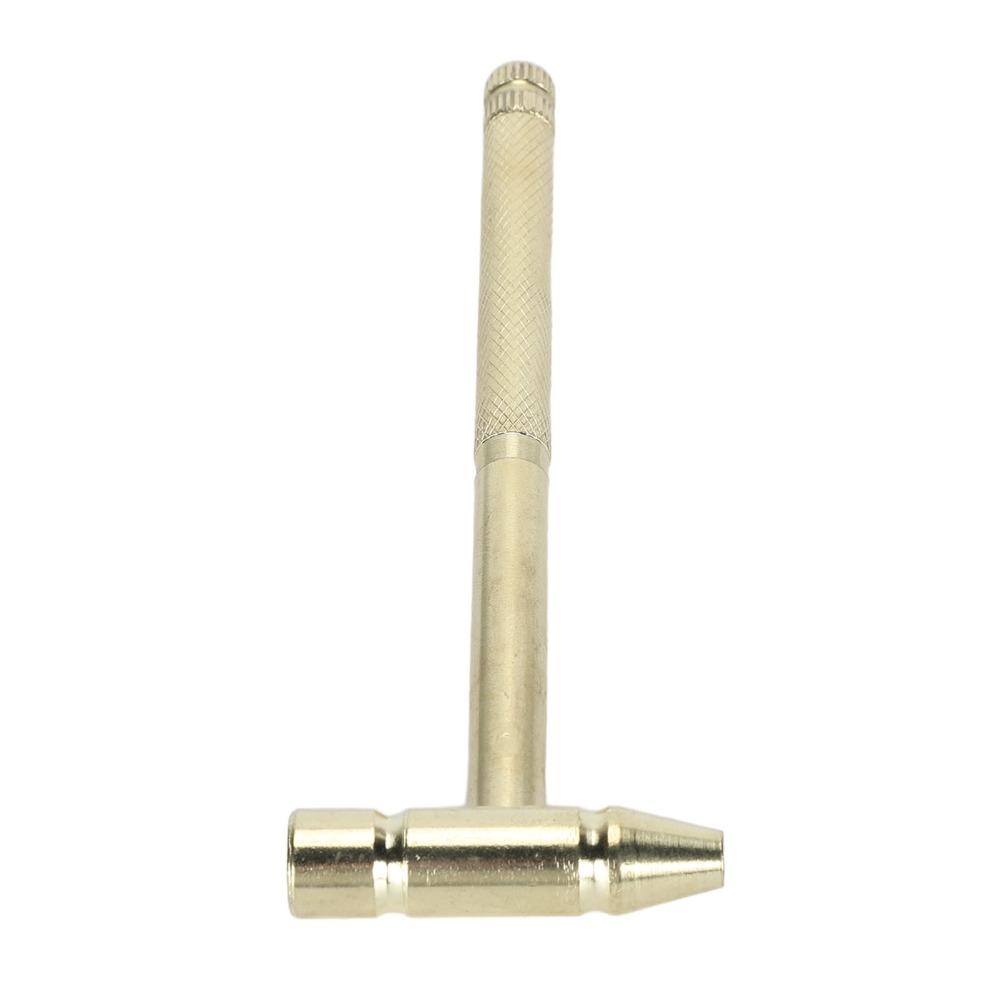 Portable Small 6-in-1 Hammer Claw-Hammer Nesting Mini Hammer Gold Brass Hammer for Repairing Watches and Jewelry
