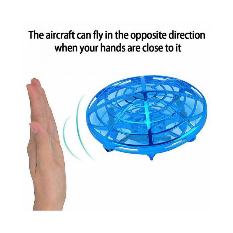 (Gold) Mini Drone Quad Induction Levitation UFO Flying Toy Hand-controlled Kids Gift UK