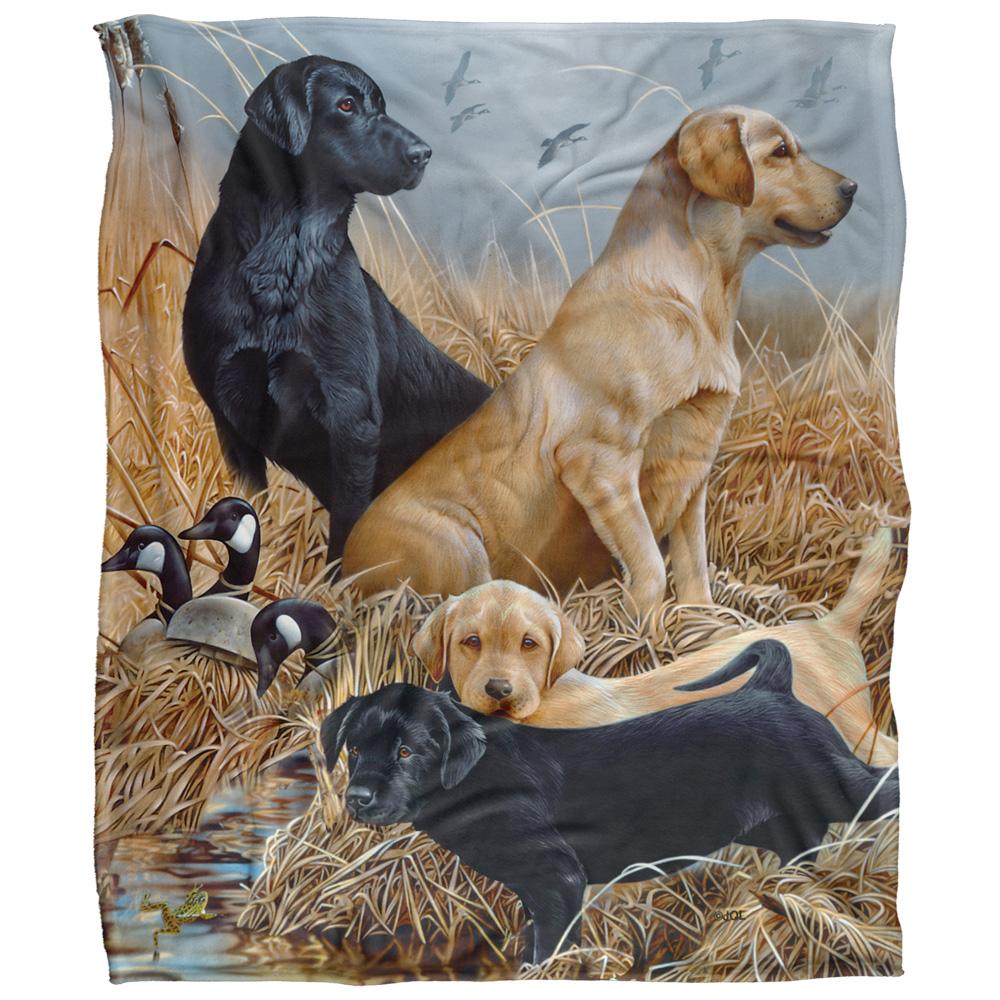 JQ Licensing Jg-Jp Silky Labrador Hunting Supersoft Blanket