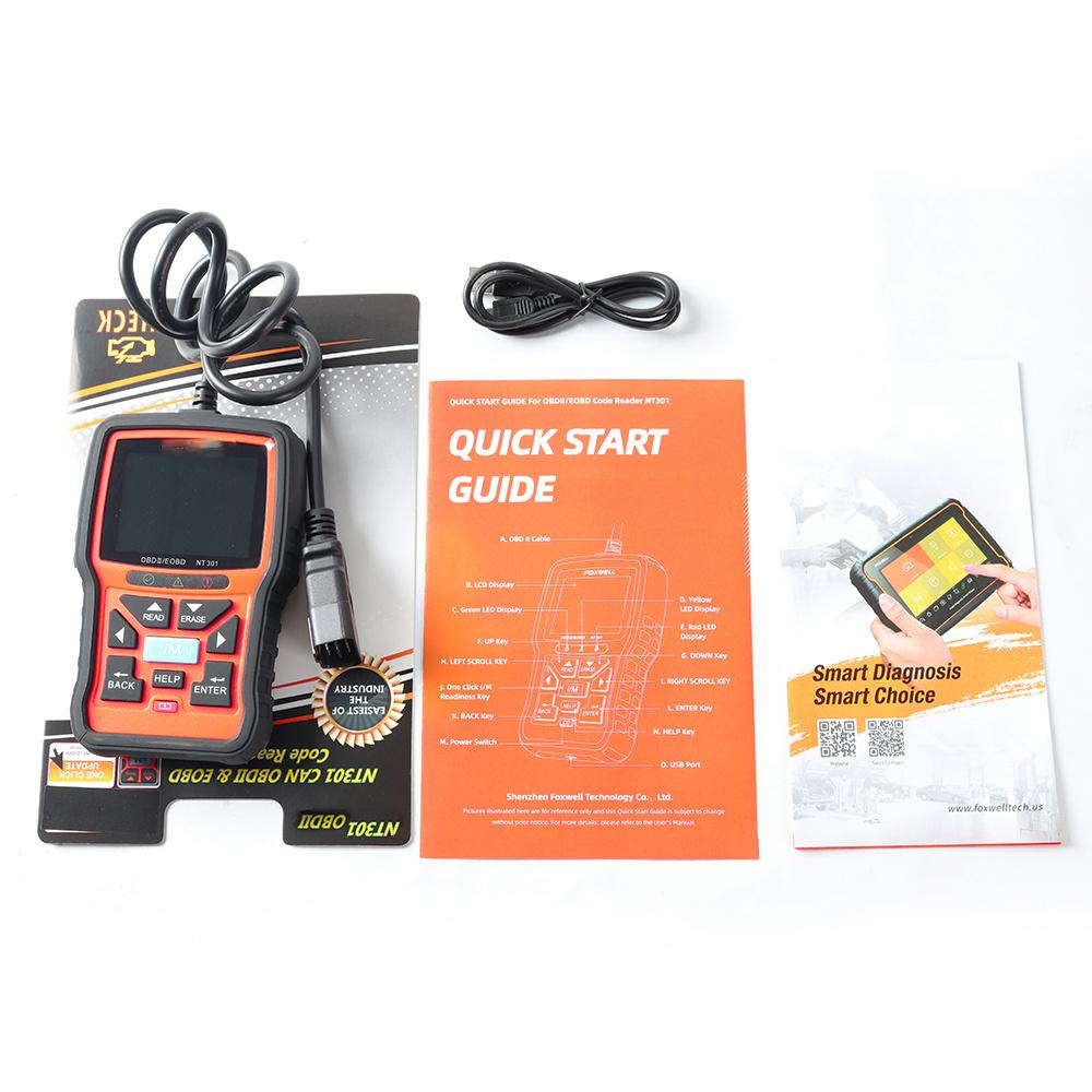 NT301 OBD2 Scanner Professional Read Clear Code ODB 2 Automotivo Scanner Auto Car Diagnostic Tool with Full OBD Function