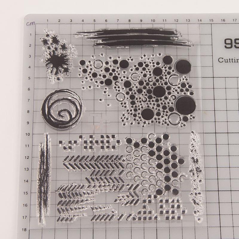 Bubbles Net Frame Transparent Silicone Clear Stamps Seal for DIY Scrapbooking Album Paper Card Water Droplet