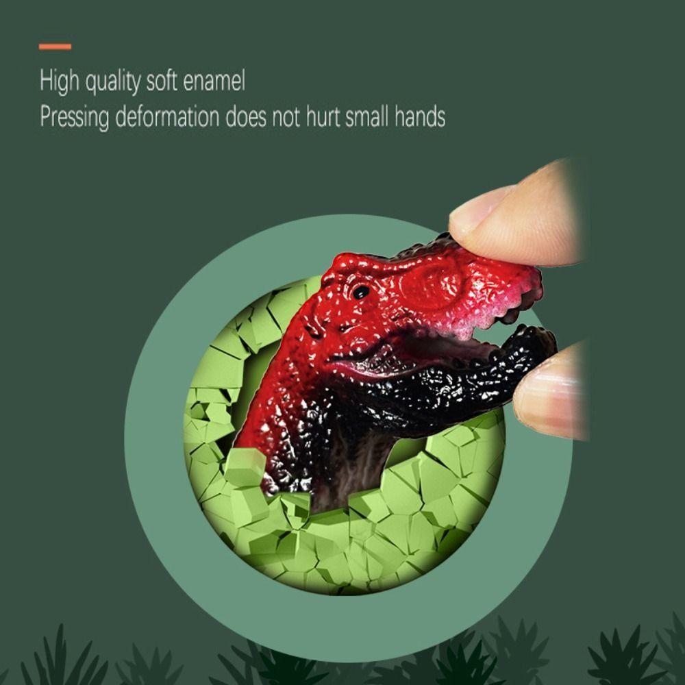 5pcs Cartoon Dinosaur Dinosaur Finger Puppet Toys Finger Mini Baby Animals Model Role Playing Toy