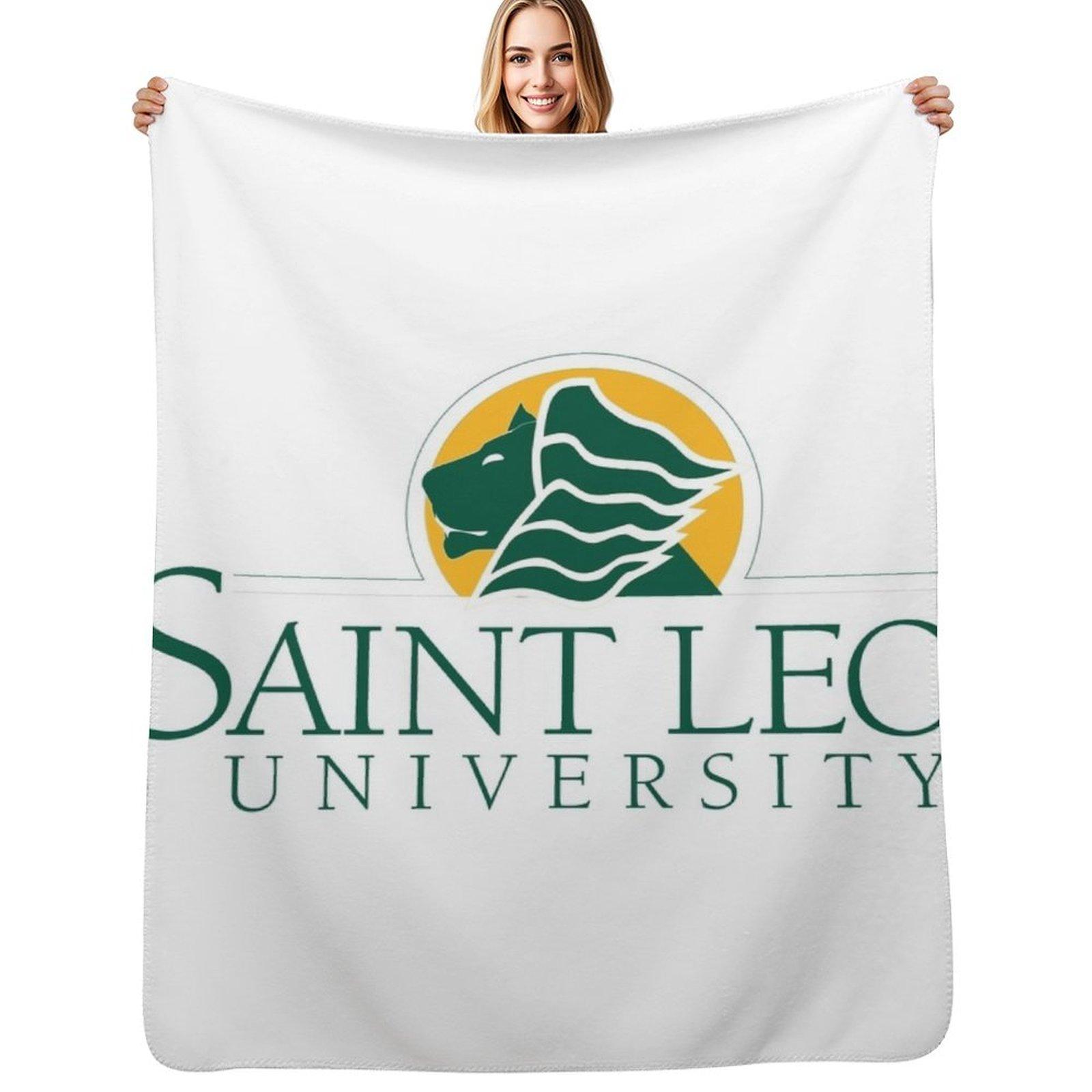Saint Leo University Throw Blanket Soft Breathable Blanket for Night Sleeping Size: 75*100cm, Weight: 230 GSM