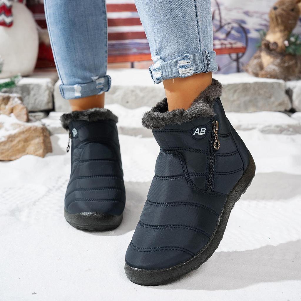 Women's Waterproof Snow Boots - Non-Slip, Warm, Plus Size 44 Outdoor Cotton Shoes