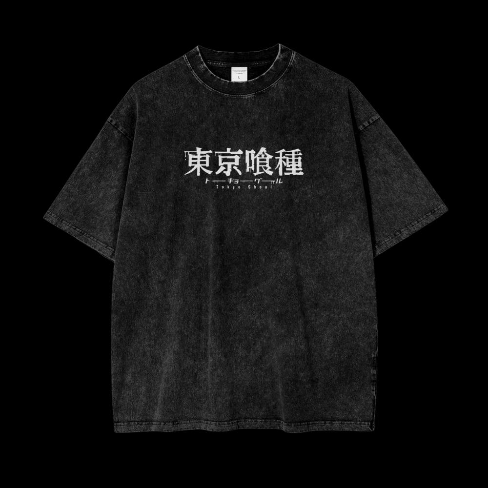 

Летняя мужская футболка Харадзюку Аниме Токийский Гуль Канеки Кен Сороконожка Футболка из стиранного хлопка Винтажная уличная одежда Мужские топы 3XL