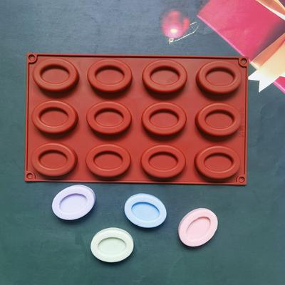 Moule à beignets ovales en silicone 12 cavités Plaque de cuisson Moule à pain Pâtisserie Moule Plateau de cuisson DIY Fabrication de desserts Beignets Outils de pâtisserie