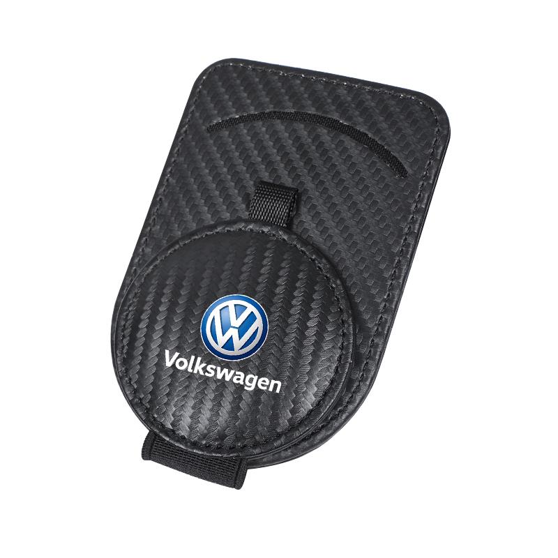 

2026 Hot Sticker Car Sun Visor Glasses Clip Card Ticket Holder For Volkswagen GTI Tiguan Passat Polo Magotan ID.3 T5 Phaeton Ter