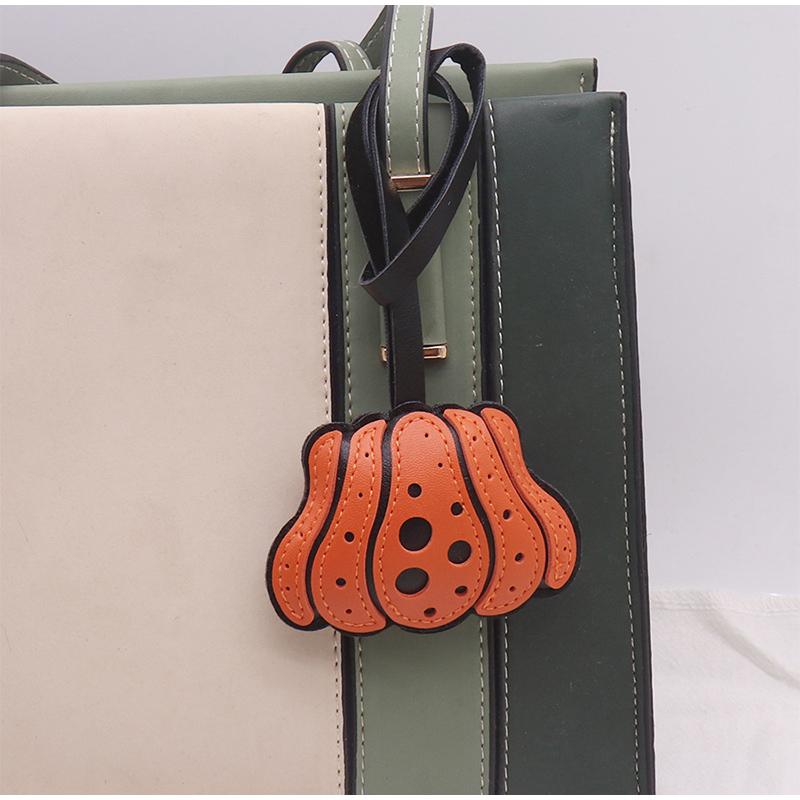 Kreativer Halloween-Kürbis-Anhänger Modischer Leder-Kürbis-Taschen-Anhänger Hochwertiger Gestrickter Schlüsselanhänger-Anhänger Neue Vielseitige Geschenke