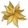 Christmas Flower 25cm Decor Glitter Hanging Plastic
