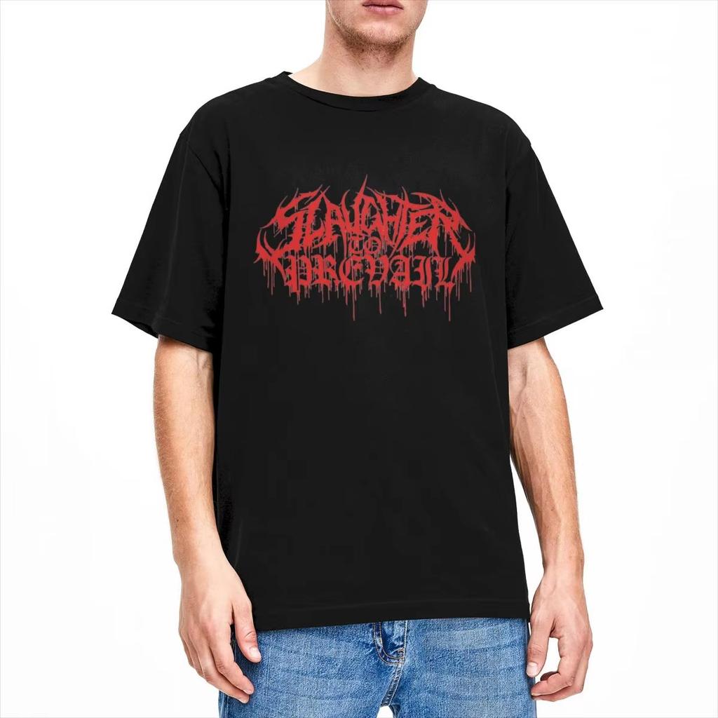 2025 Summer Men Women's SLAUGHTER TO PREVAIL Rock T Shirt Stuff Hipster Cotton Metal Music T Shirts Tops Classic Fashion Street