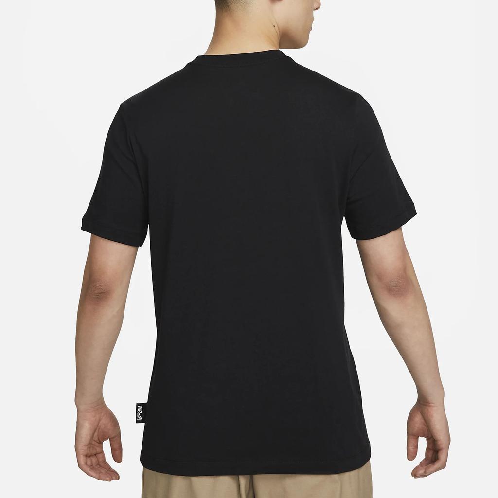 Nike Logo Buchdruck Rundhals Pullover Kurzarm T-Shirt Herren Oberteile Schwarz FD1248-010