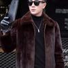 Winter New Mink Coat Men's Fur Mink Fur Jacket Imitation Mink Hair