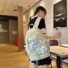 Schoolbagins Niche Cute Versatile Large Capacity Transparent Pain Bag College Student Schoolbag Female Junior High School Student Backpack