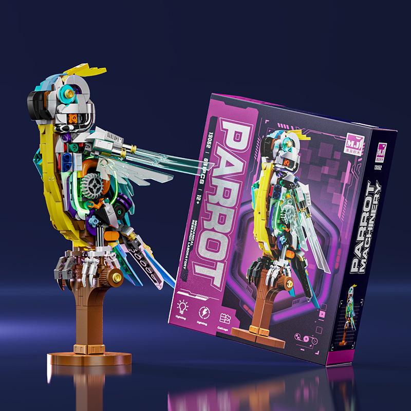 

Meiji Акула-попугай Полумеханическая шарнирная модель со светом - Детская игрушка-конструктор