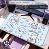 HYBXAXC Anime Cute Cat Blessing Mouse Pad Nonslip Locking Edge PC Laptop Accessories Rubber Keyboard  Game DeskMat