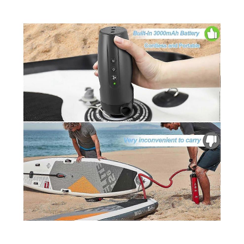 20PSI Electric Air Pump,Electric Inflator,with 7 Air Nozzles and Adapter, 2 In 1 Rapid Inflator/Deflator for Inflatable Boat/Kayak