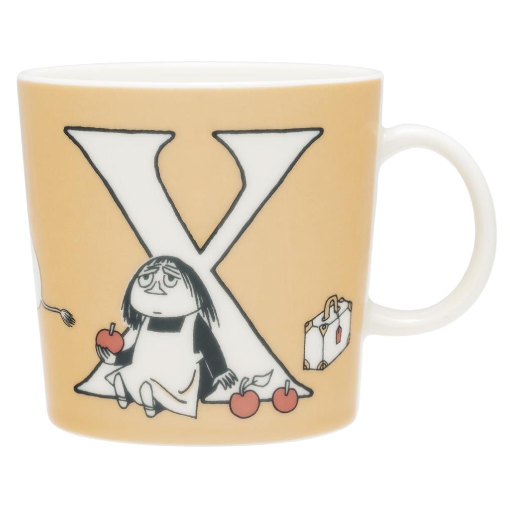 Officially Imported Moomin Arabia Moomin Arabia Alphabet Collection Number Mug, Tableware, "X" 0.4L (Product 1077711)