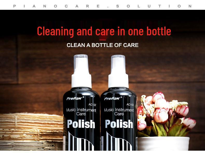 Prefox Musical Instrument Care Set: Piano, Guitar & Violin Polish and Cleaner