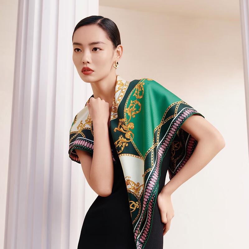 

Wensli 100% Mulberry Silk Women s Square Scarf 88x88cm