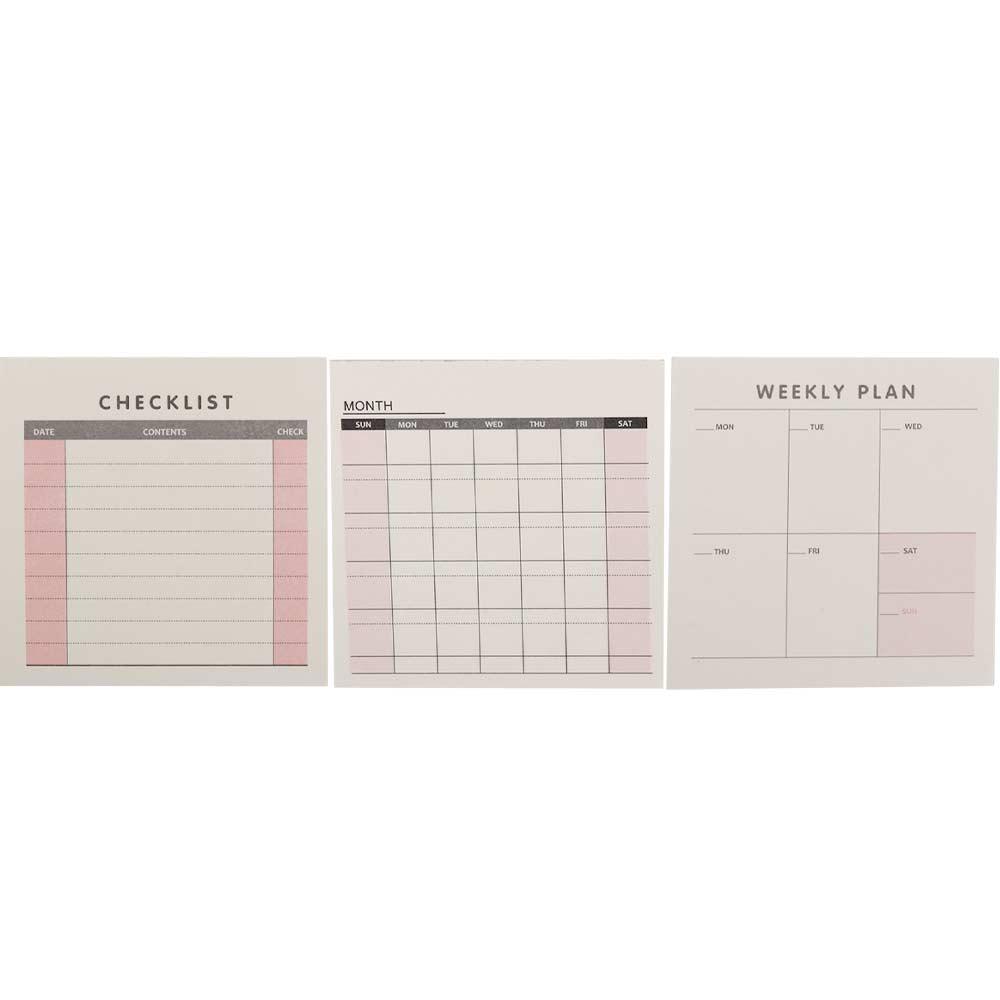 Stationery Notebook School Supplies Check List Weekly Plan Memo Pad Daily Weekly Month Planner
