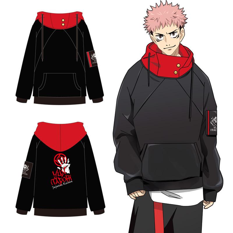 Anime Jujutsu Gojo Satoru Itadori Yuji Cosplay Kostuum Volwassen Unisex Pullover Jas Casual Hoodie Jas Broek 3XL&Jujutsu Kaisen red