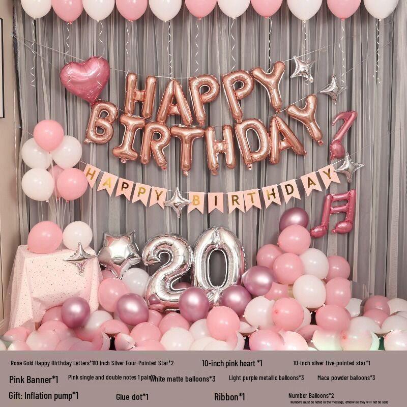 18th Birthday Party Decoration Set - Balloons & Backdrop for Boys and Girls
