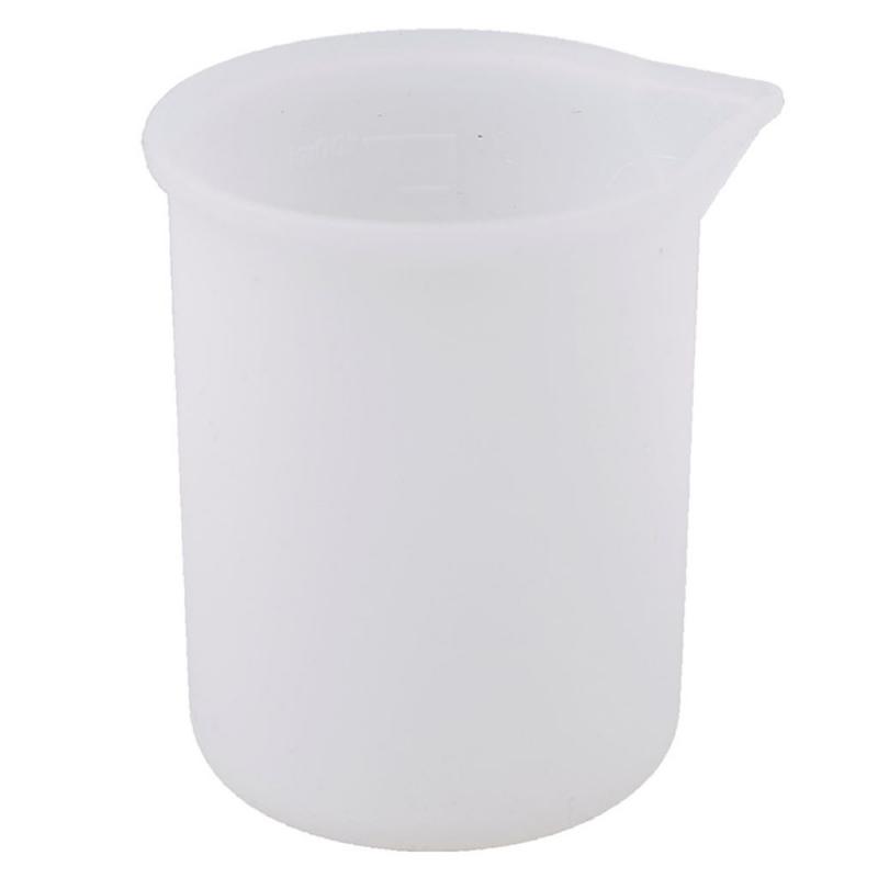 100ML Silicone Measuring Cup Graduated Beaker Epoxy Resin Glue Tools Reused Silicone Round Stirring Rod Measuring Tools