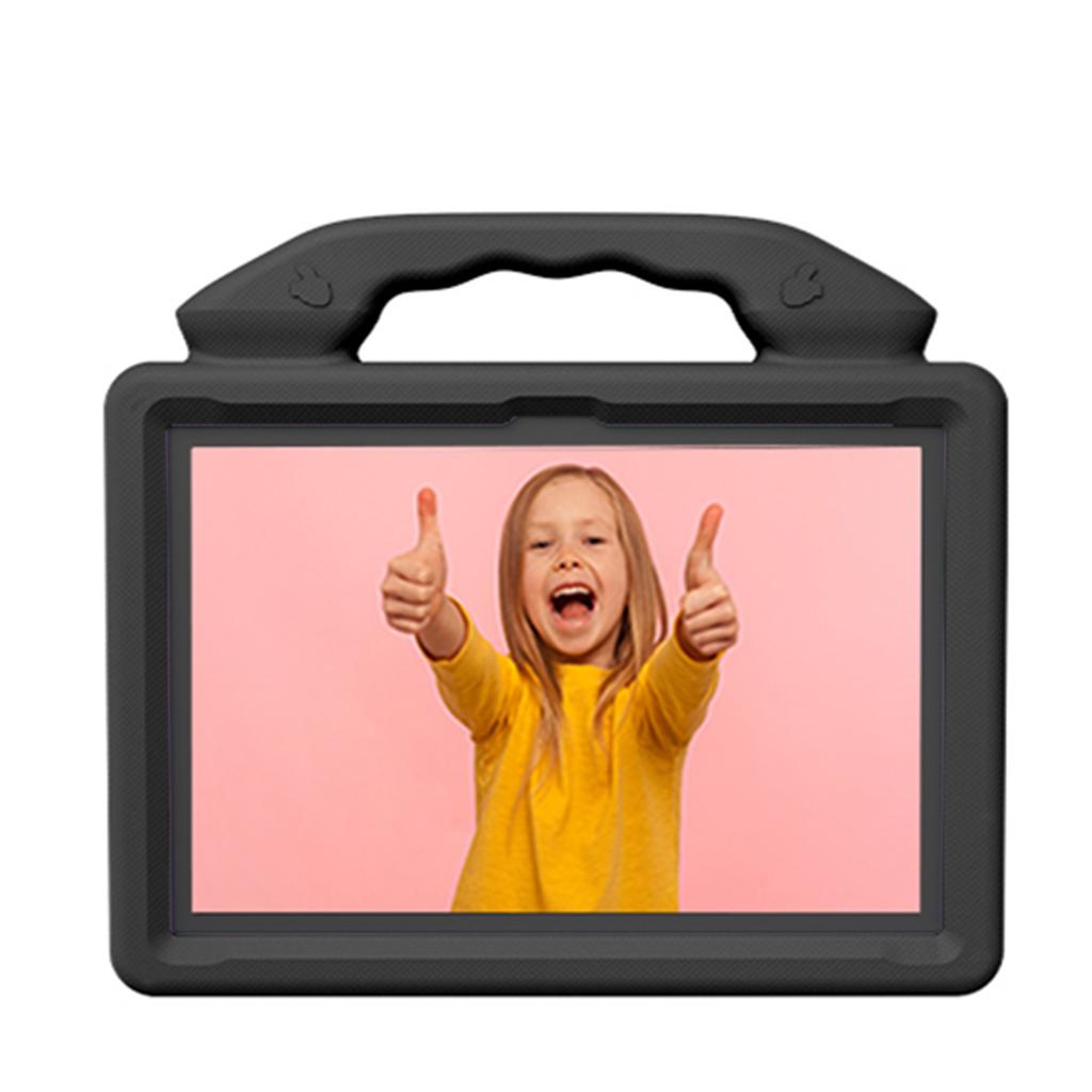 Thumb Design Protective Case Fits for Kindle Fire HD8 HD8 Plus EVA Shockproof Protector with Rotatable Handle Black