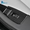 4pcs Real Soft Carbon Fiber Window Lifter Switch Sticker For Tesla Model 3 Highland 2025 2025 Trim Accessories
