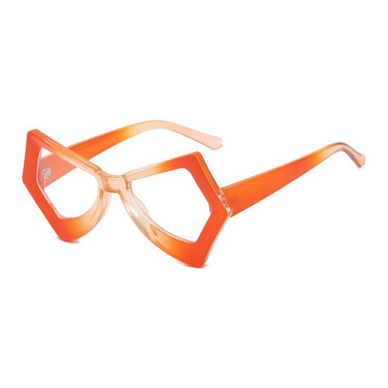 

Blue Light Blocking Glasses Irregular Gradient Frame Eyeglasses Fashionable Gaming Glasses Stylish Eyewear for Men Women Outdoor Activities 1pc F