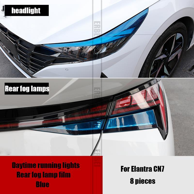 Modification color film decoration color of modern for Elantra Avante CN7 20 21 front daytime running light car tail fog lamp