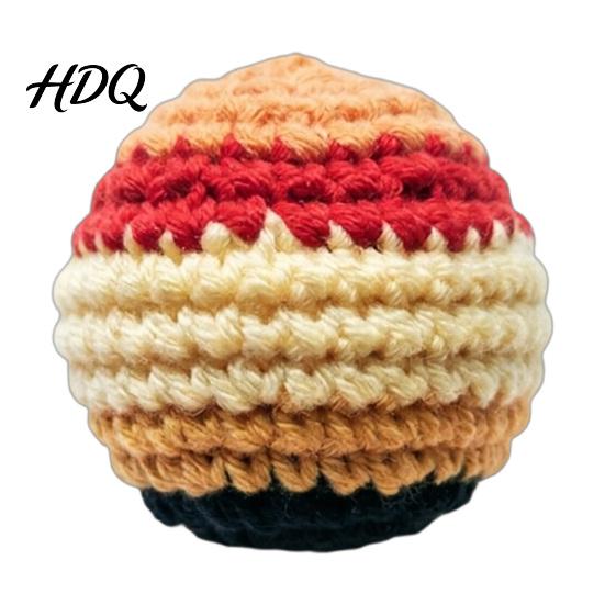 Adults Footbag Handmade Knitted Sack Outdoor Play Multicolored Crochet Bag Woven Lightweight F
