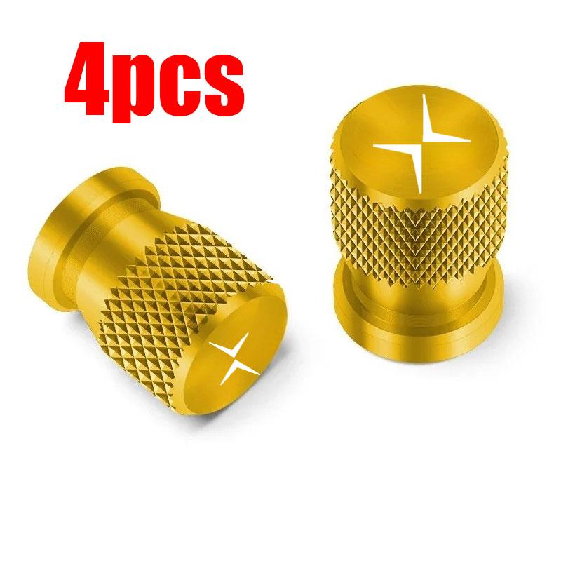 4PCS Colorful Car Accessories Car Tire Valve Cap For Volvo Polestar 1 Polestar 2 Polestar 3 Polestar 4 Polestar 5