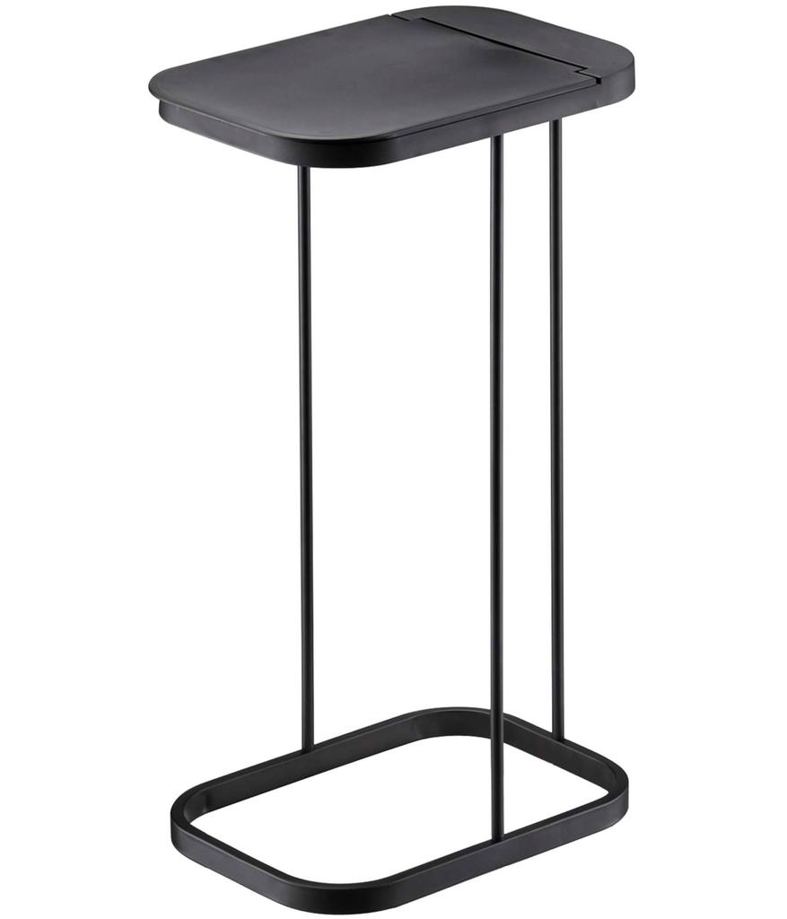 Yamazaki Luce Trash Bag Holder, Black, Approx. W22 X D33 X H55cm, Easy-to-Remove Garbage Bags, 7553