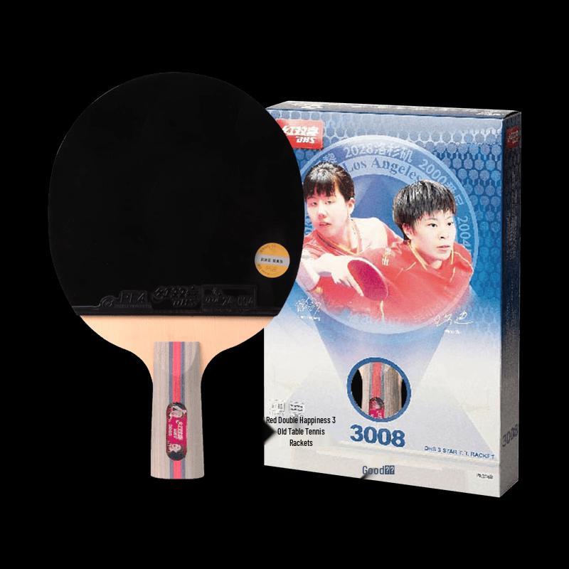 DHS 3-Star F3008 Straight Handle Table Tennis Racket