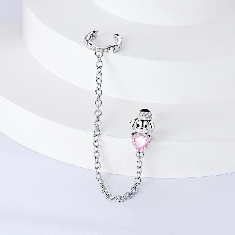 Fashion Spring Series Earrings For Women 925 Silver Color Butterfly Dragonfly Flower Heart Shaped Ear Studs Fine Jewelry Couple