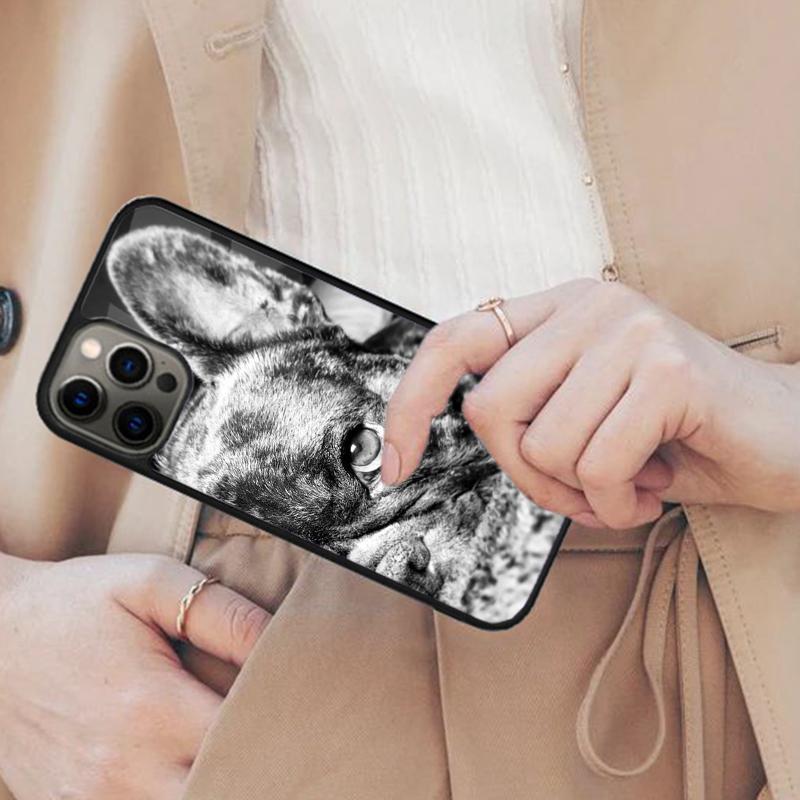 Frenchie in Sunglasses Black Magnetic Phone Case For APPLE iPhone 17 Air 16 14 13 12 Pro Max 15 Plus Wireless MagSafe Cover
