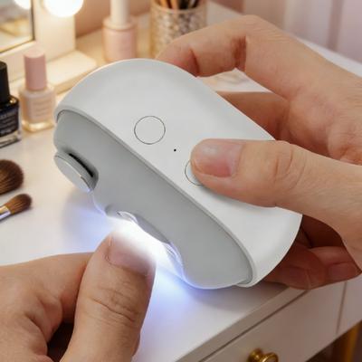 USB Rechargeable Nail Trimmer Polisher Nail-Clippers with LED Light Electric Nail Cutter Portable Grinder for Nail Care Tools