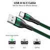 Lot-3 Câble USB-C 1M Charge Rapide 3A pour Samsung Galaxy A05s A15 A16 A25 A26 A35 A36 A55 A56 - Nylon Tressé Vert
