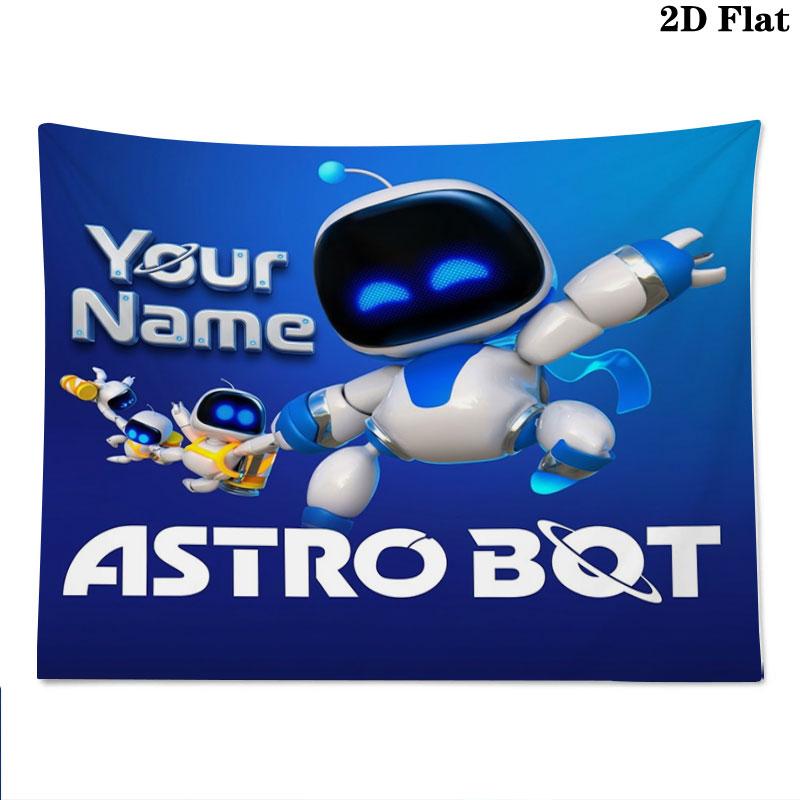 ASTRO BOT Custom Name Wall Tapestry Aesthetic Wall Hanging Printed Fabric Blanket Decorative Tapestries for Bedroom Living Room Home Decor