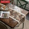 1 Stück Nuan Serie Modische Kunst bedruckte Tischflagge mit Quastenkante Weicher Tischläufer für für Esstischdeko Küche für Heimtisch Heimdeko